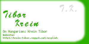 tibor krein business card